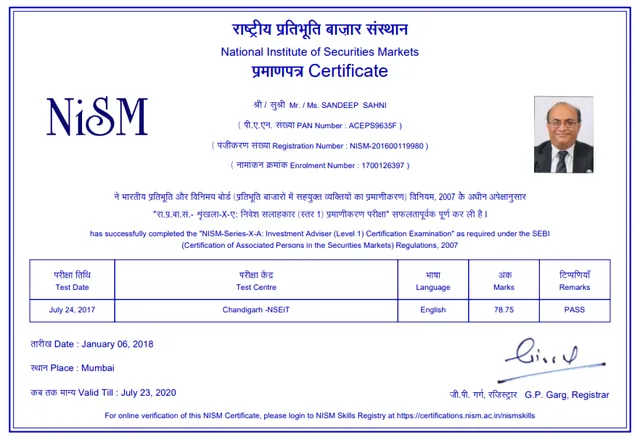 NISM Estate Planning & Will Execution Advisory